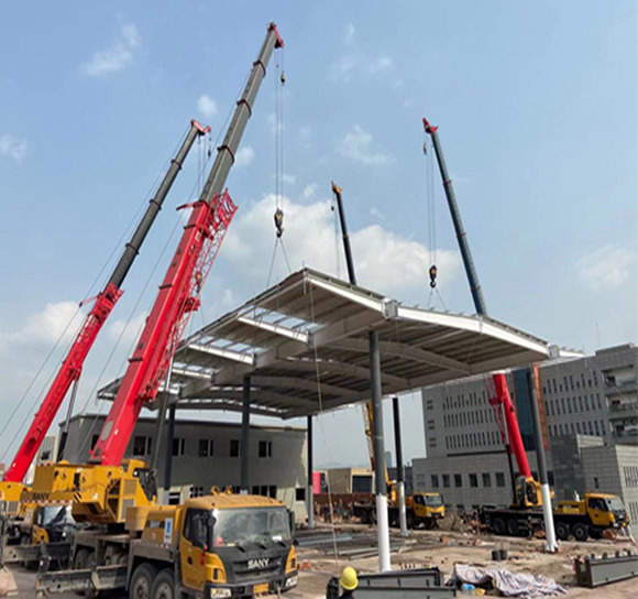 建水吊大型钢结构车棚